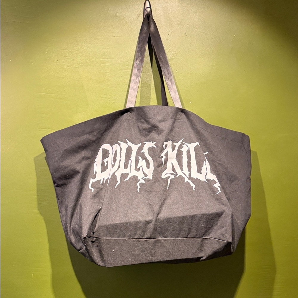 Dolls Kill Large Black Tote Bag